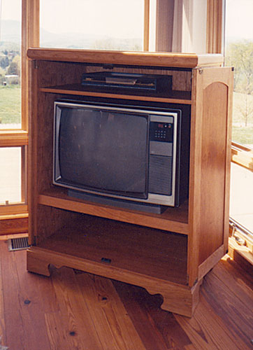 cherry tv cabinet interior