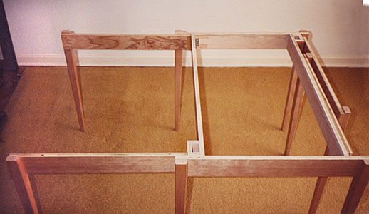 cherry drop leaf table detail