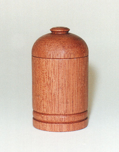 mahogany ring box - South River Studio - woodturning
