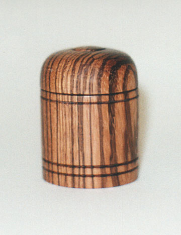 zebrawood ring box - South River Studio - woodturning