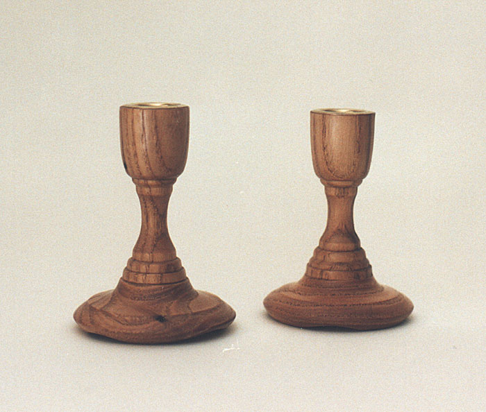 chestnut candlestick - South River Studio - woodturning