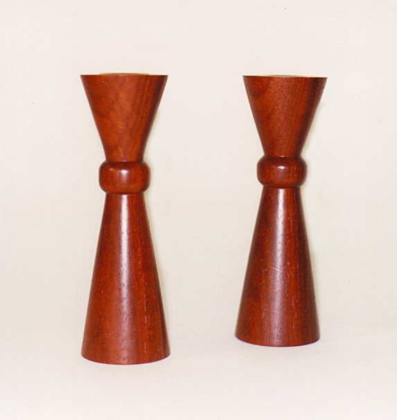 purpleheart candlestick - South River Studio - woodturning