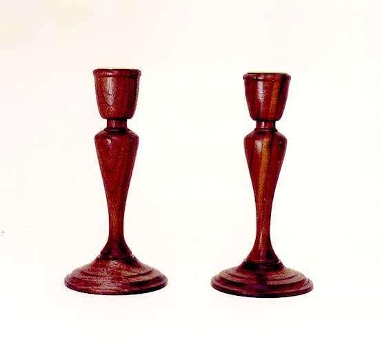 Candlesticks: Custom Made Woodturnings: South River Studio, Dennis DiVito - Fairfield, VA