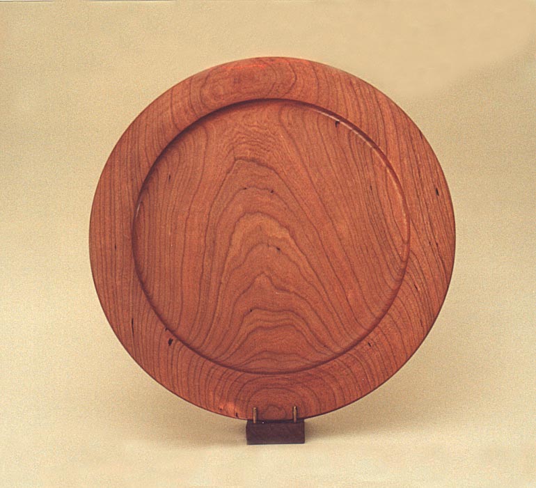 cherry platter - South River Studio - woodturning